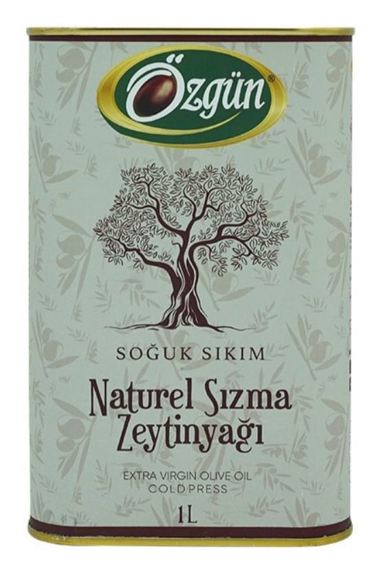 Özgün Naturel Sızma Soğuk Sıkım Zeytinyağı 1 Lt Teneke
