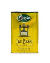 Taş Baskı Zeytinyağı 3 Lt Teneke