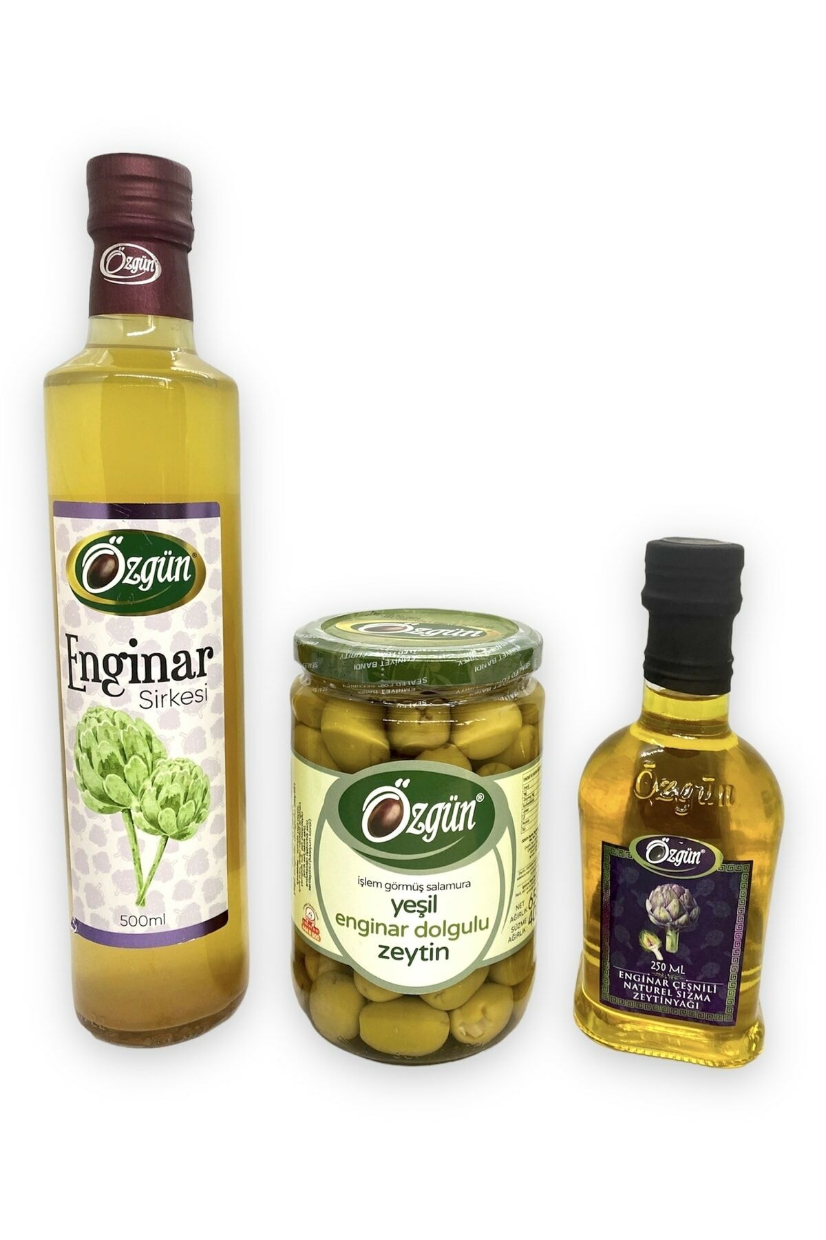 Enginarlı Lezzet Üçlüsü (zeytinyağı-sirke-dolgulu Zeytin)