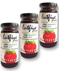 Organik Çilek Reçeli (280 Gr x 3 Adet)