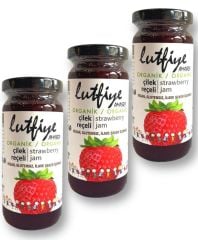 Organik Çilek Reçeli (280 Gr x 3 Adet)