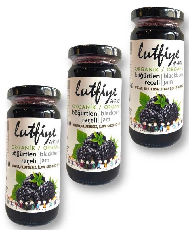 Organik Böğürtlen Reçeli (280 Gr x 3 Adet)