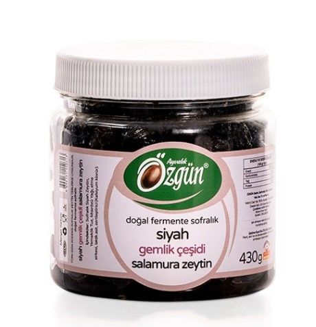 Gemlik Salamura Siyah Zeytin 430 gr