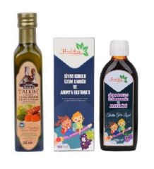 Resveratrol Kids Quercetin Ilaveli 150 ml & Talkım Elma Sirkesi (Zencefil ve Zerdeçallı) 250 ml