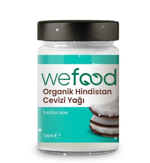 Wefood Organik Hindistan Cevizi Yağı 300 ml (Soğuk Sıkım)