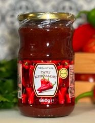 Organi̇k Tatlı Biber Salçasi 660 Gr Cam Kavanoz