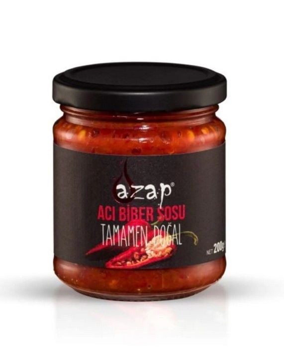 Azap Acı Biber Sosu Cam Kavanoz - 200 Gr.
